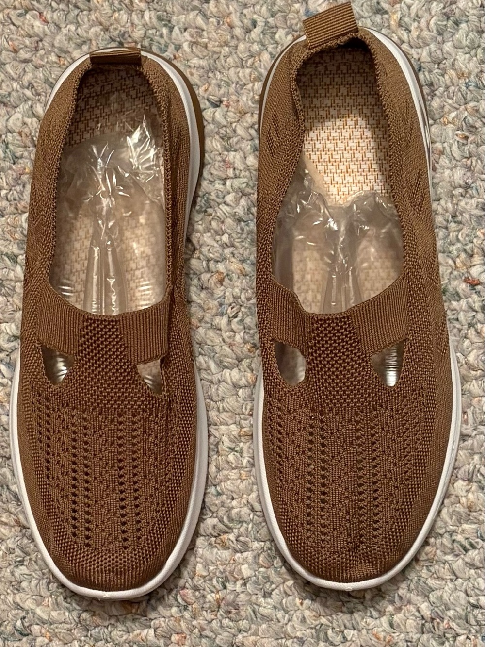 Women’s Slip-On Knit Mary Jane Sneakers - Brown